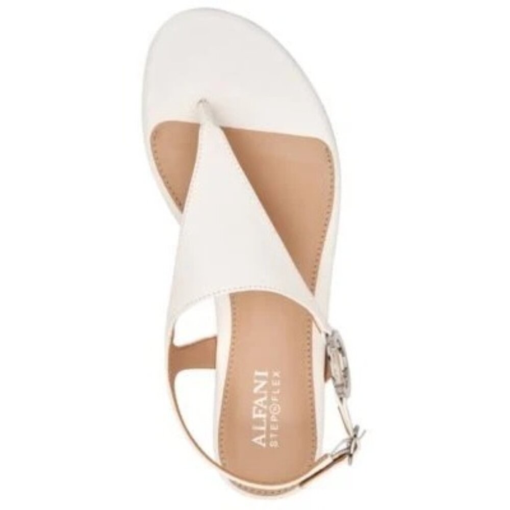 Alfani Thong Sandals Hayyden Faux Suede Dressy Slingback Womens White 5.5 M - Picture 4 of 6